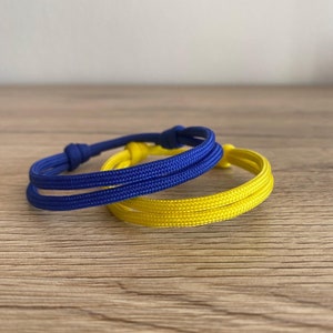 Paracord Bracelet Set - Show solidarity, Ukraine, yellow blue