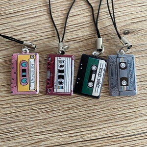 Pendant mobile phone charm cassette, retro, 90s for mobile phone, keyring, school bag, charm