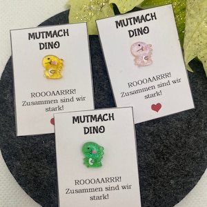 Incoraggiante dinosauro Dino 3 colori selezionabili coraggioso forte piccola cosa idea regalo tascabile dino