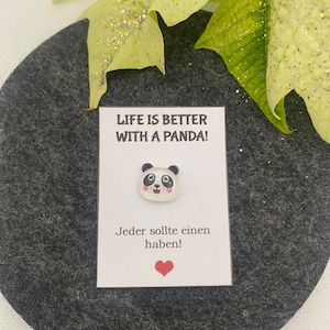 Pocket Pandabär Panda Life is Better Umarmung Kleinigkeit Geschenkidee Taschenpanda