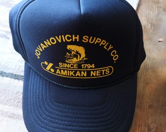 Jovanovich Supply navy foam fishing hat