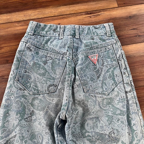 Vintage Georges Marciano for Guess Blue Paisley Ankle Zip