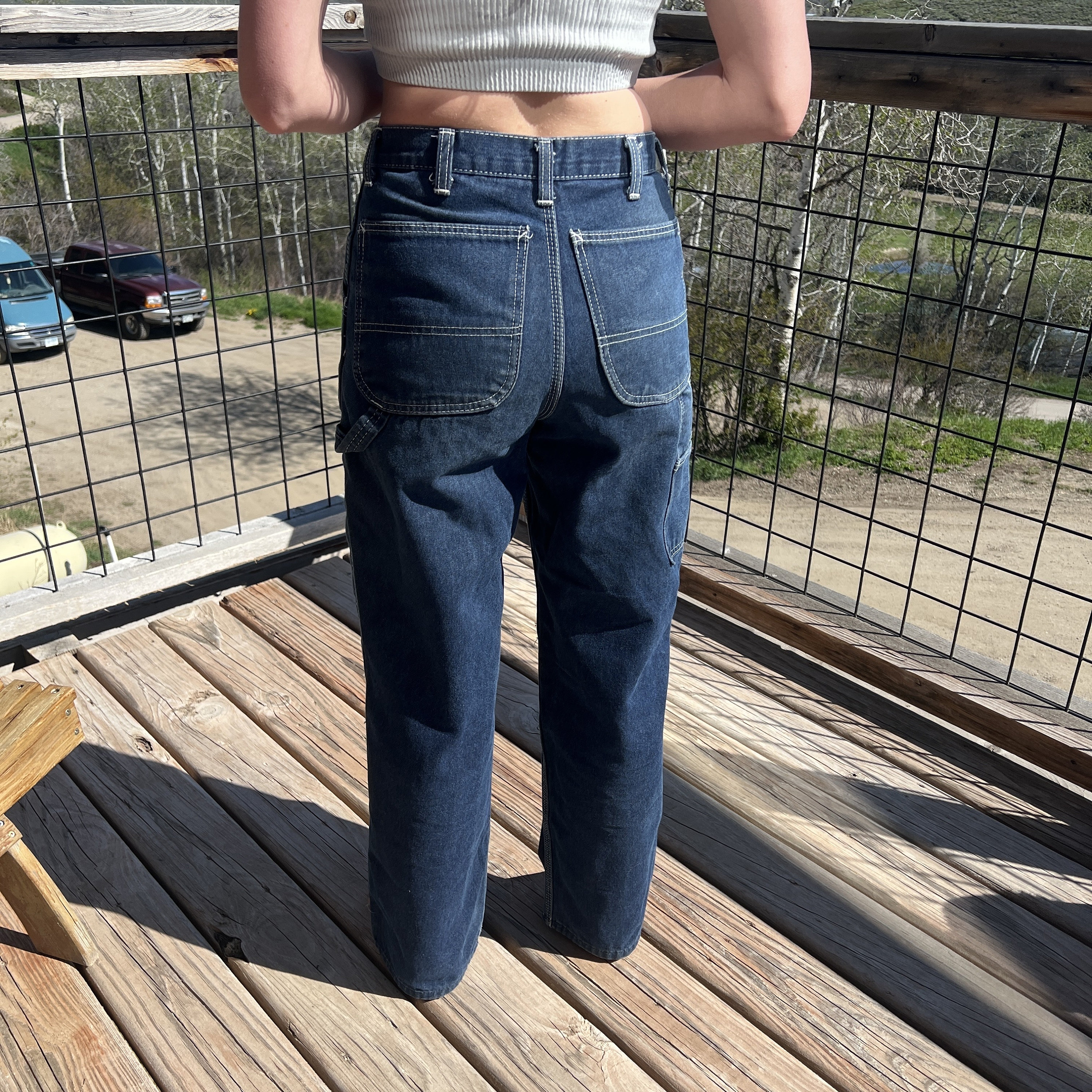 Vintage Roebucks Dark Wash Carpenter Jeans 30x32 - Etsy