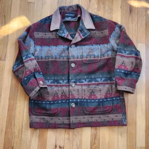 Vintage Neiman Marcus Western Wool coat Size Large