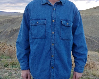 Fleece Denim Jacket | Etsy