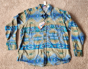 Neu mit Etikett Westernhemd Azteken-Stil Xl