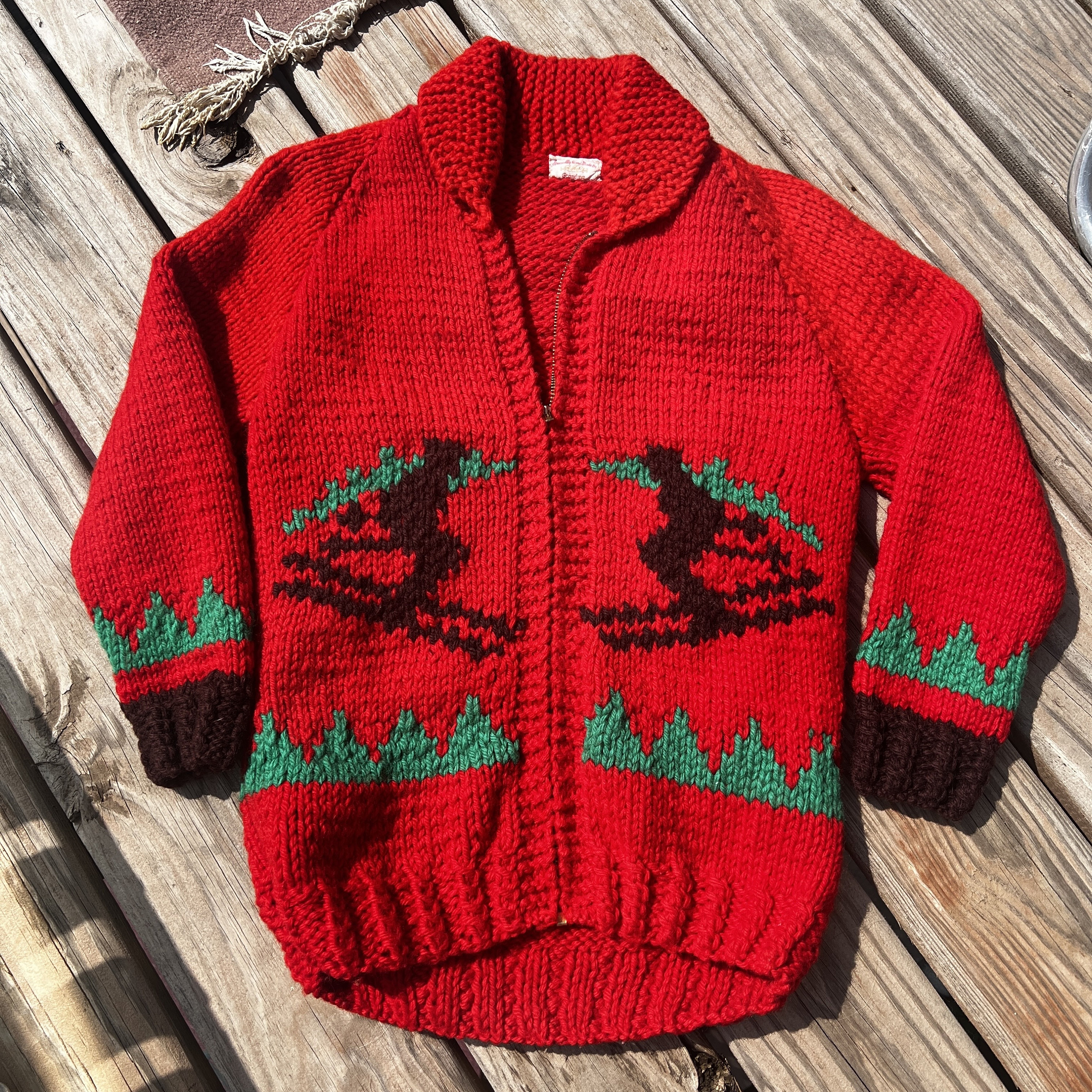 ニット・セーター SUARE Wool Cowichan Knit Red SBDAWLKZ510RD Red Cowichan - Etsy