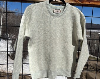 maglione pullover azzurro vintage in lana Montana piccolo