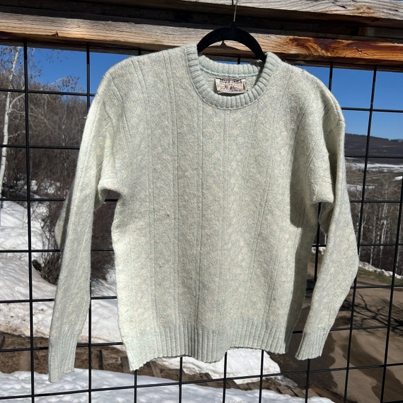 vintage Montana woolen shop light blue pullover s… - image 1