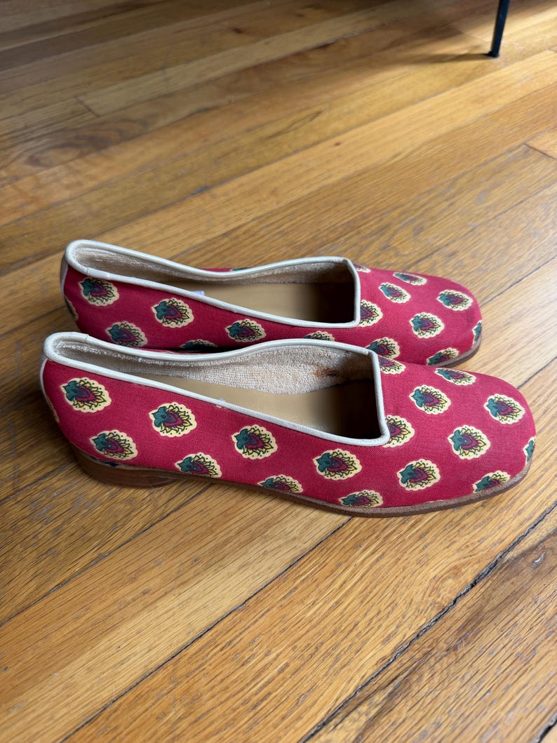 NEW Vintage Moods by Paul Mayer Red and Yellow Floral Provencal Print ...