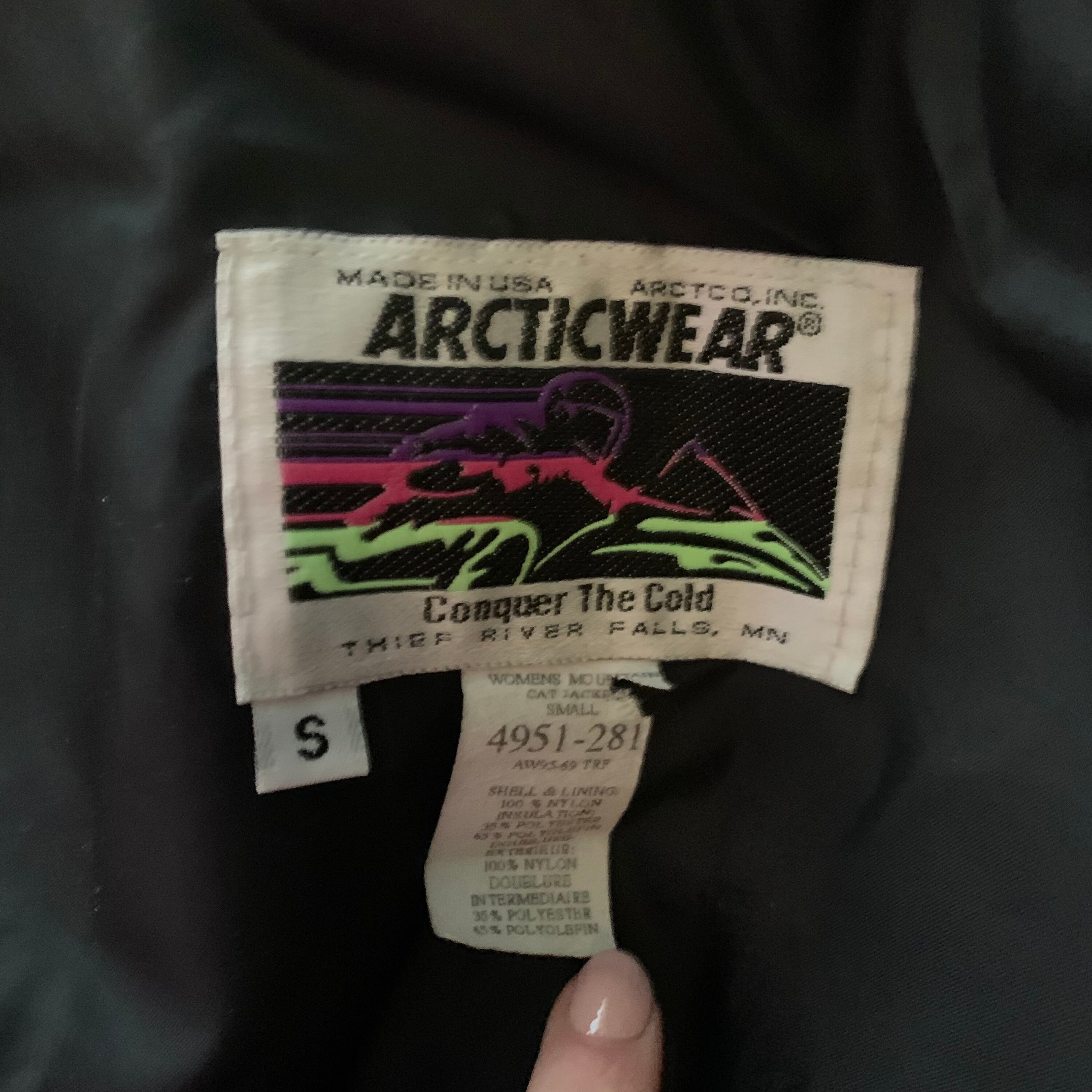 Purple Black Green Vintage Arctic Cat Zip up Jacket Size Small Etsy