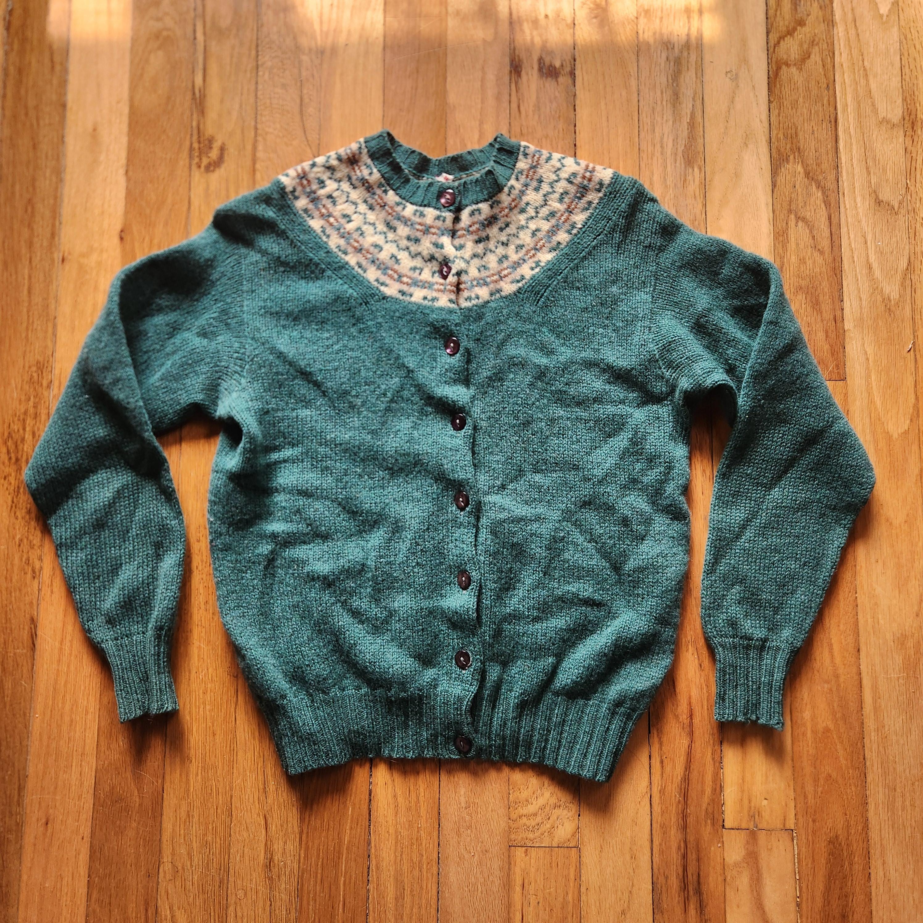 Fair Isle Cardigan - Etsy Fair Isle Cardigan - Etsy