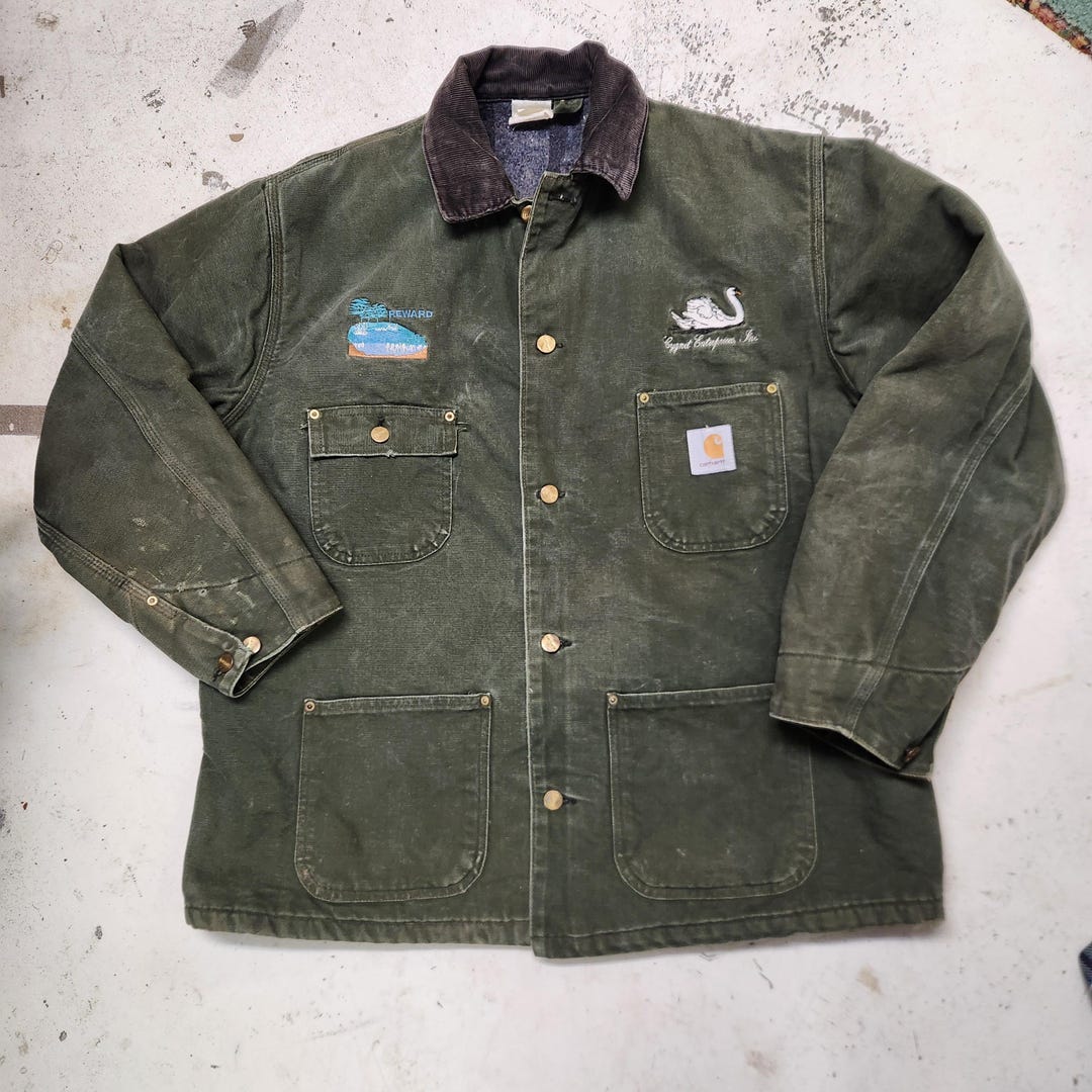 80's carhartt Michigan Chore Coat 100th Anniversary