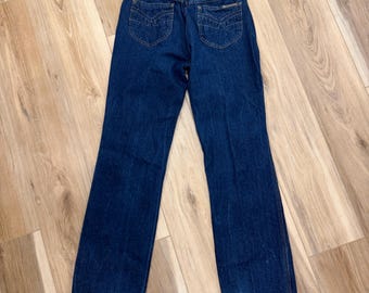 ヴィンテージのネスト、セパ？ダークウォッシュストレートレッグジーンズ、ウエストサイズ30インチ