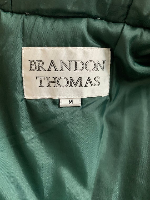 Vintage brown and green leather Brandon Thomas ja… - image 8