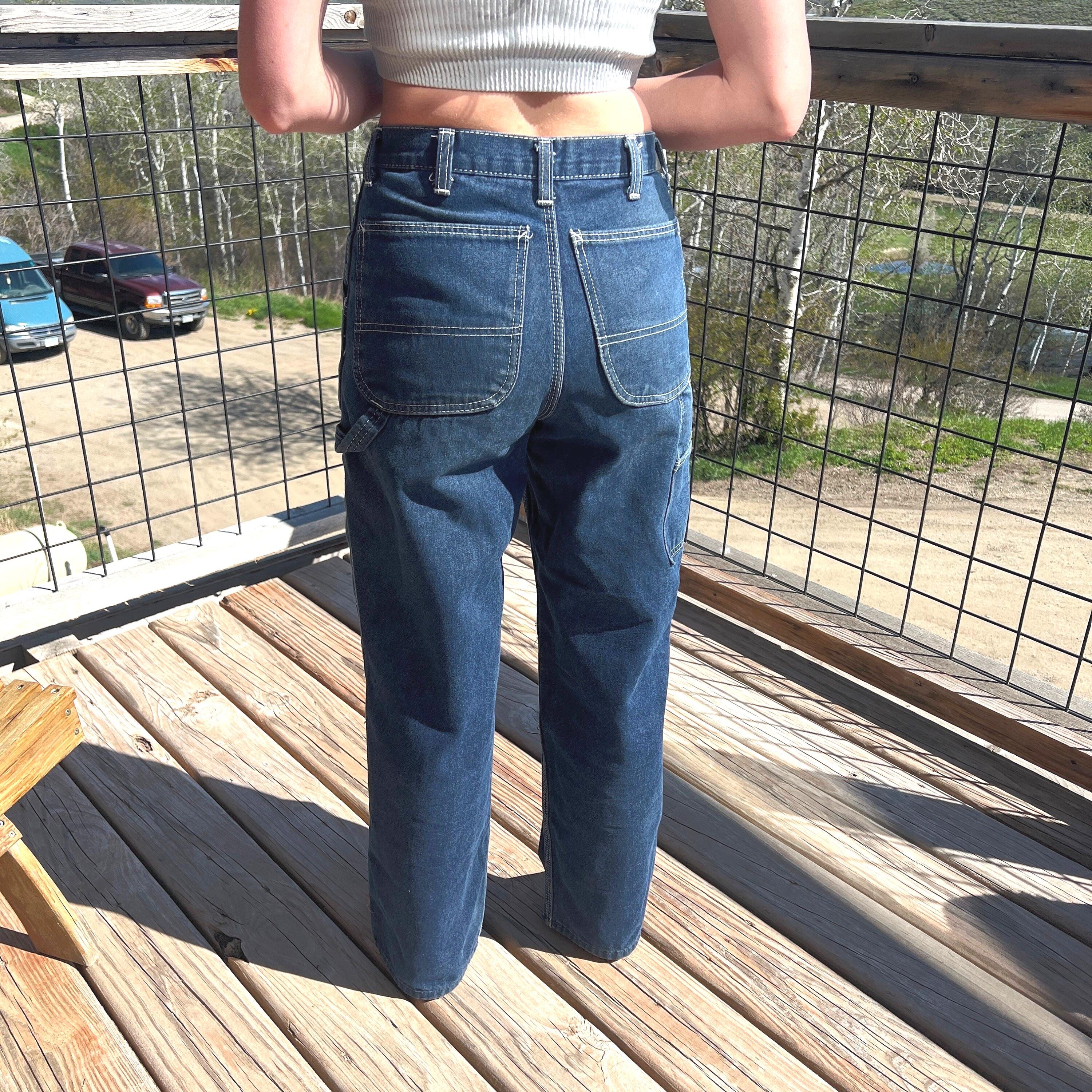 Vintage Roebucks Dark Wash Carpenter Jeans 30x32 - Etsy