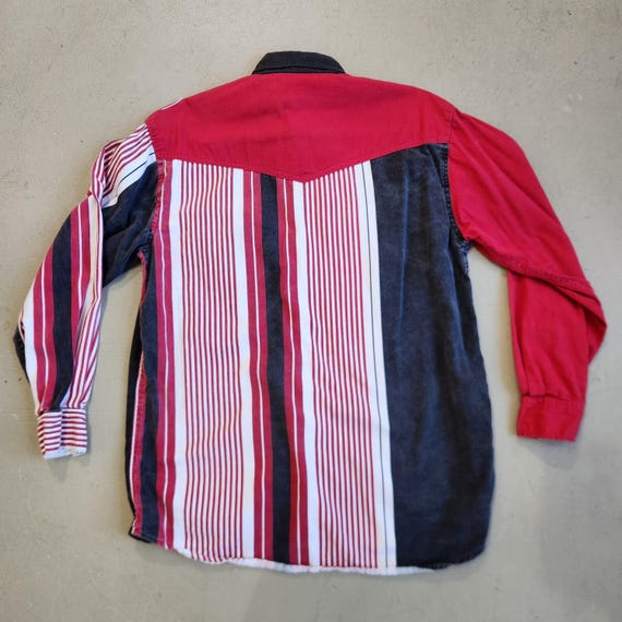 Western Frontier Color Block Button up Medium - image 2