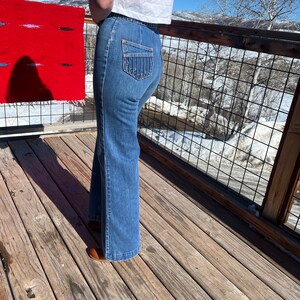 Vintage Medium Wash Flared Jeans - W36 L34 main image 1