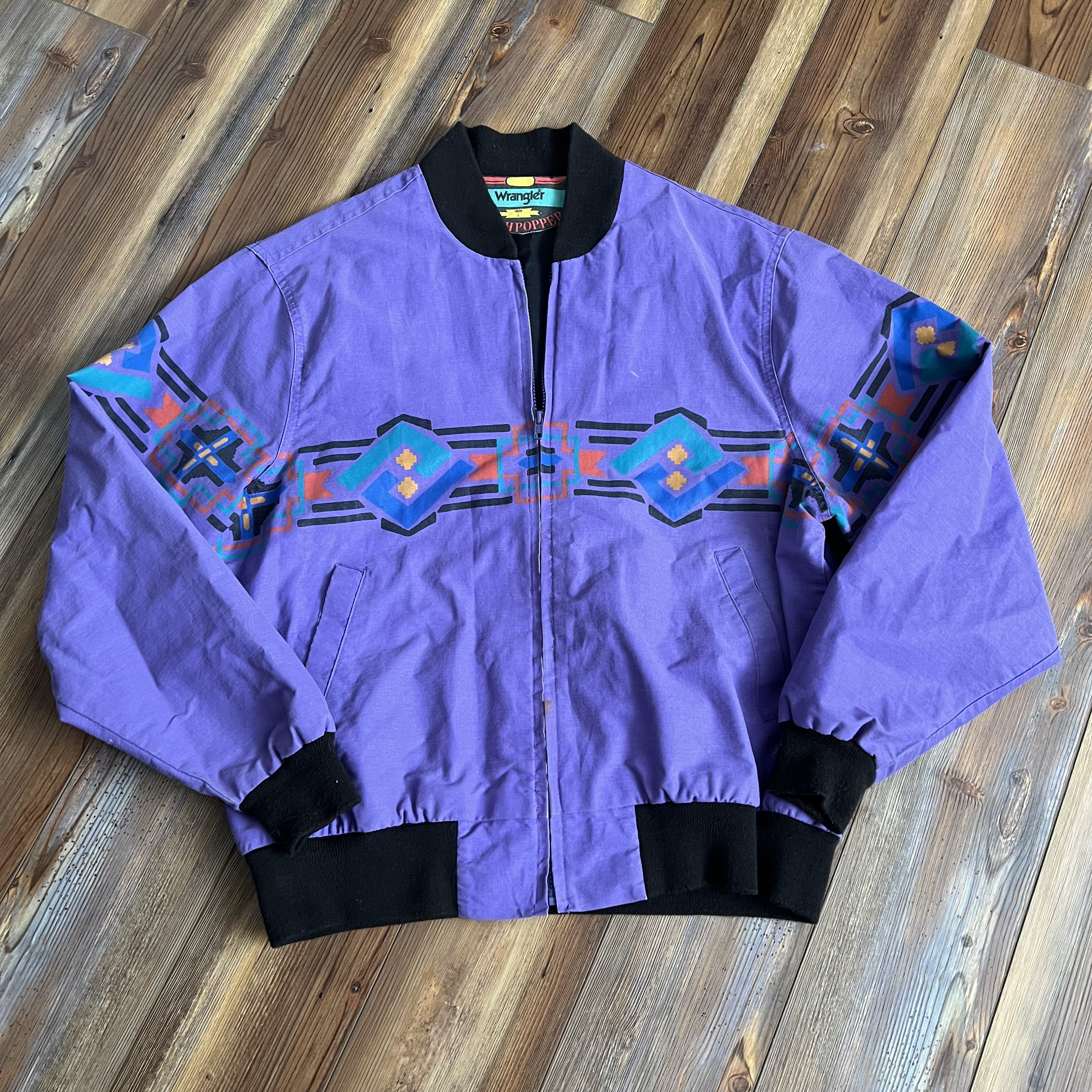 Vintage Southwestern Purple Wrangler Brushpopper Bomber Jacket - Etsy UK