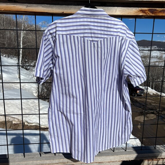 panhandle slim white and blue striped short sleev… - image 4