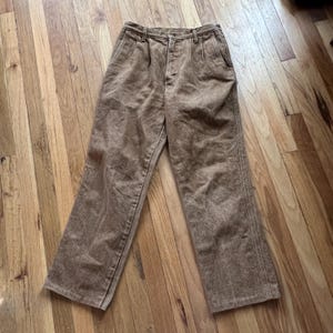 vintage tan rust brown jeansy western Rockies rozmiar 30/36, talia 30”