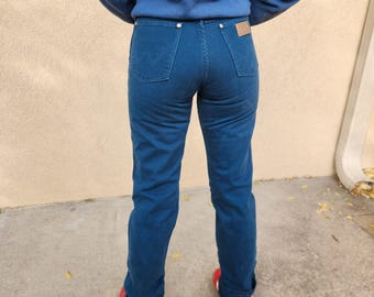 Vintage Cerulean Blue Wrangler Jeans 5x36