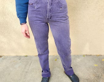 24x35 Bareback Purple Blaze Backfire Vintage Western Style Jeans