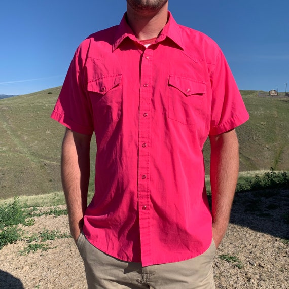 Vintage Western Ely Cattleman Hot Pink 