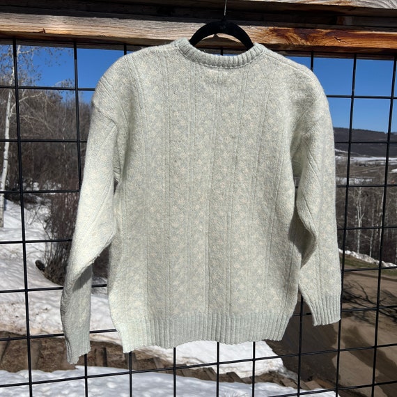 vintage Montana woolen shop light blue pullover s… - image 4