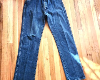 35x35 Vintage Dark Navy Wash Mens USA Wrangler 13MWZNN Jeans