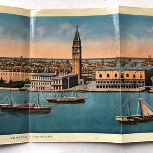 32-kolorowa mapa fotograficzna Wenecji z lat 1910-tych Ricordo di Venezia
