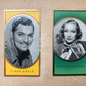 1936 - 250 carte di sigarette d&#39;epoca delle star del cinema
