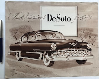 1953 DeSoto 8-page foldable sales brochure