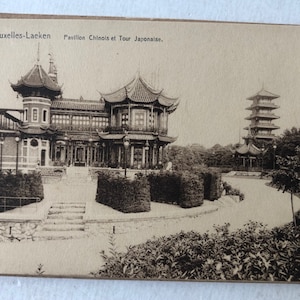 Pavillon chinois 1940-1950 à Bruxelles - 16 cartes postales vintage