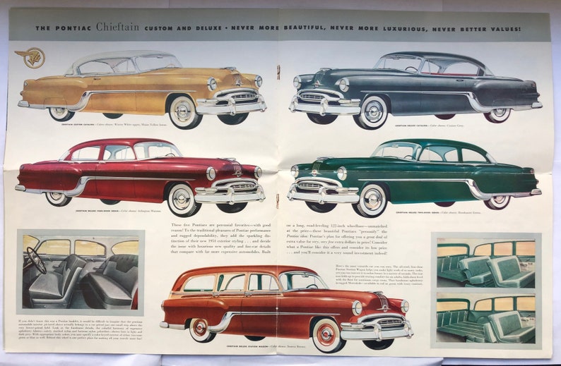 1954 Pontiac 16-page sales brochure image 5