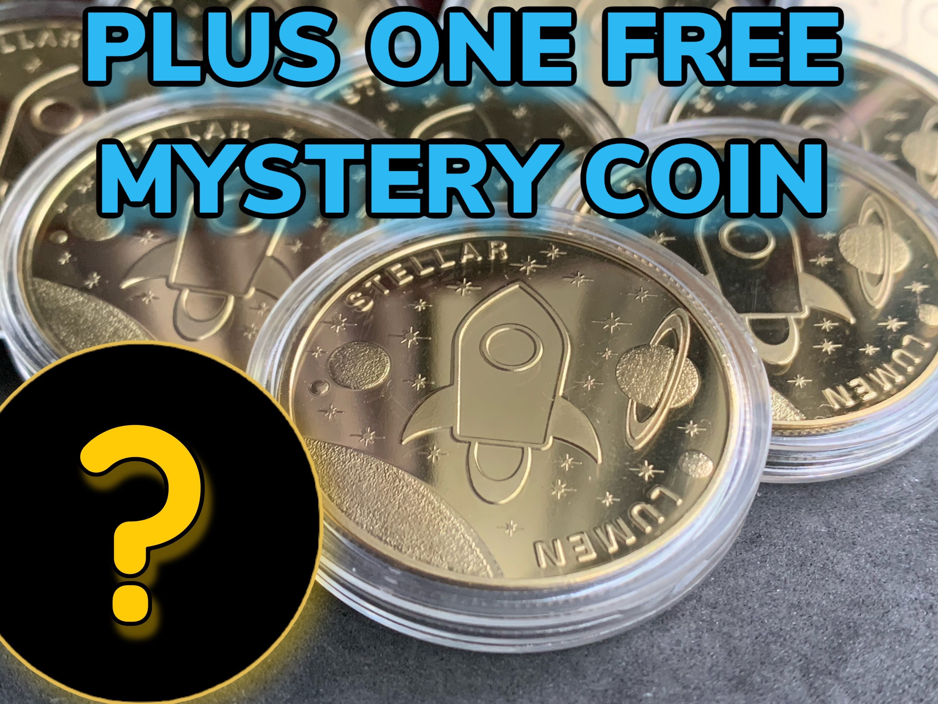 Stellar Lumen ゴールドまたはシルバー コインに加え、ご注文ごとにミステリー コイン 1  枚を無料でプレゼント。無料のランダム暗号ピンとマスクの説明をお読みください。 - Etsy 日本