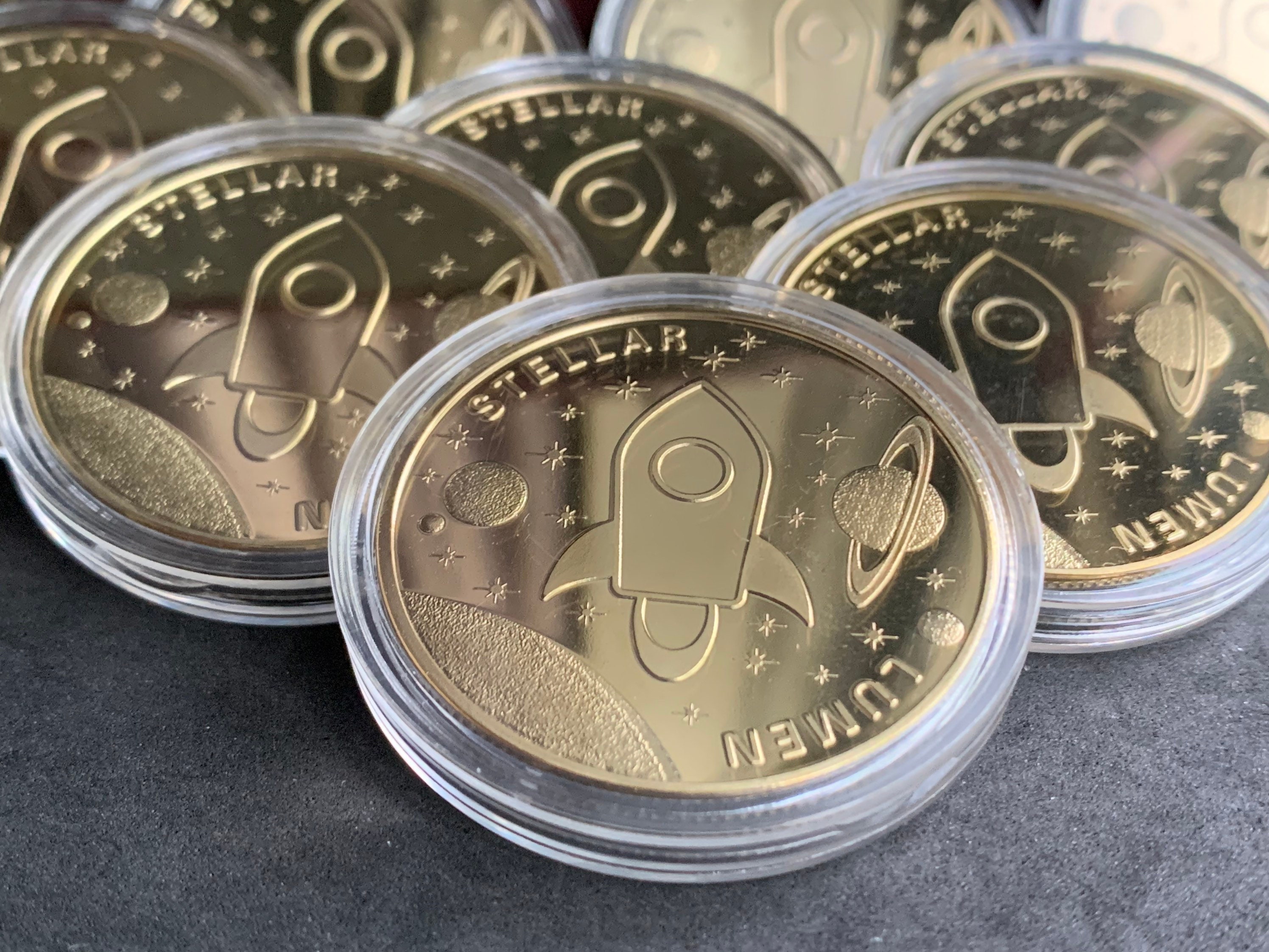 Zinc Alloy Crypto Souvenir Stellar Lumen Cryptocurrency Coin - Golden Zinc  Alloy Collectible Souvenir Blockchain Collectible