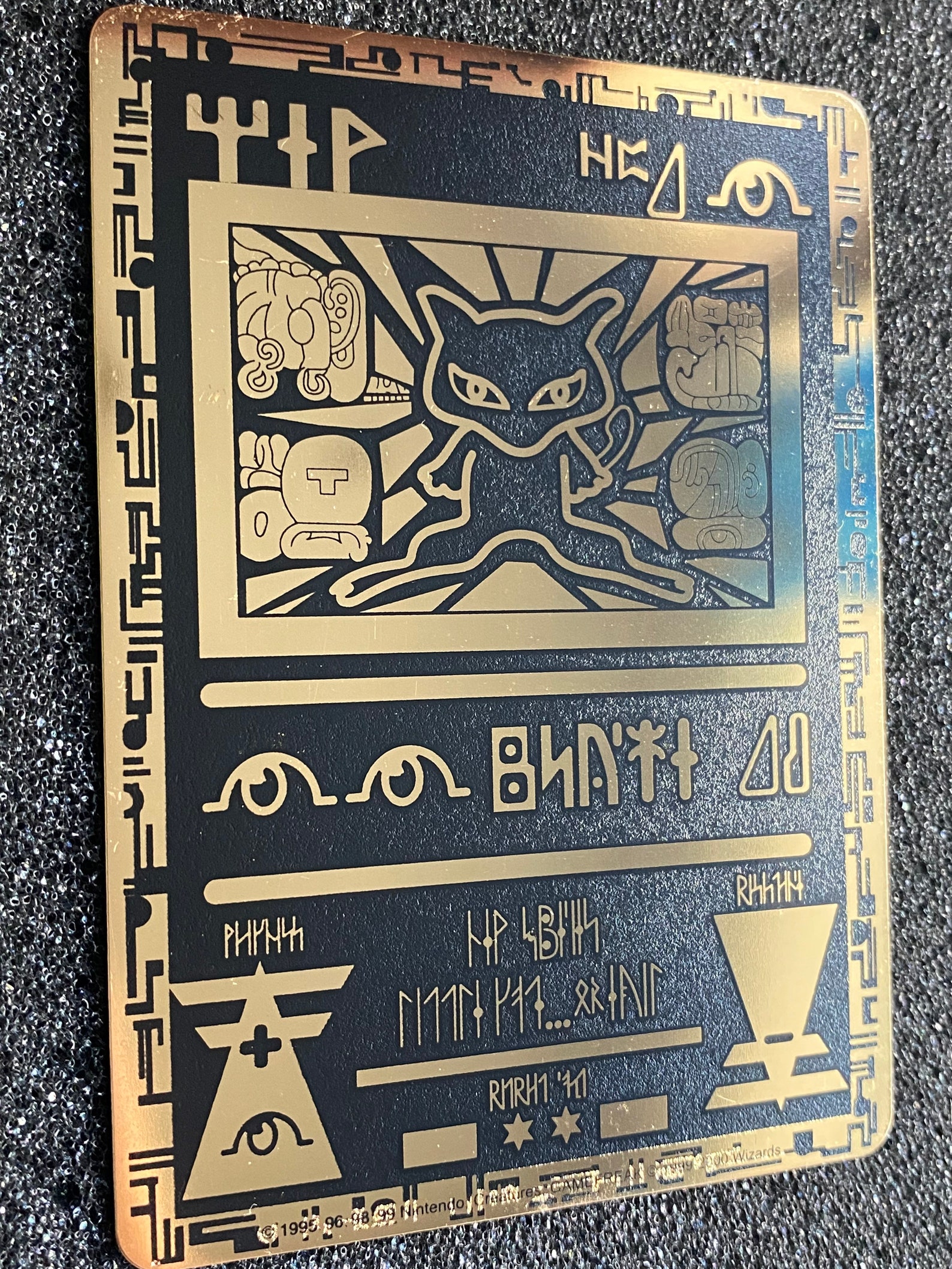 Golden Plated Pokémon Card Ancient Mew / Mew / Mewtwo 1pc Etsy