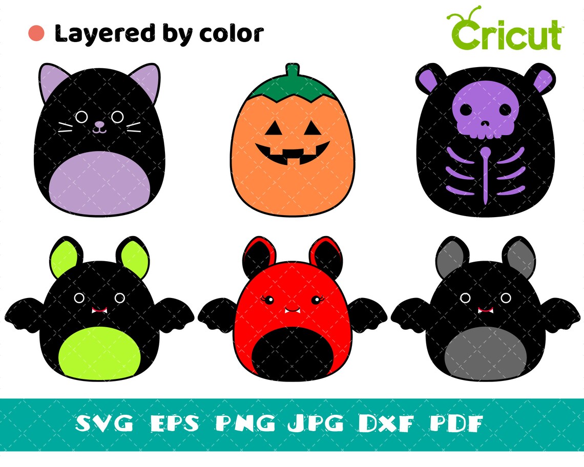Halloween Squad Squishmallows SVG Autumn Bart Buffy | Etsy