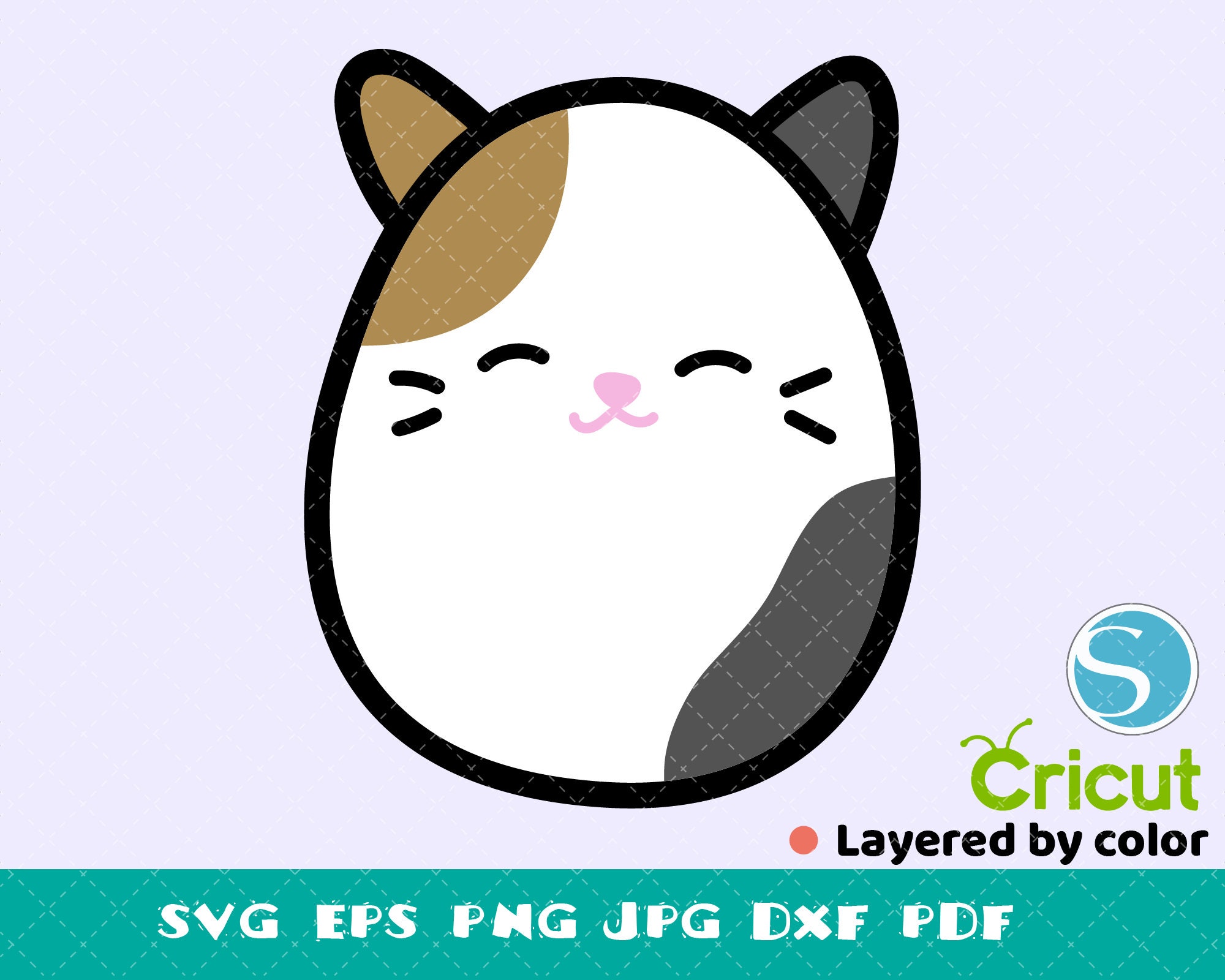 DIY Squishmallows SVG Digital Download File Kawaii Digital Download Cricut Cartoon SVG