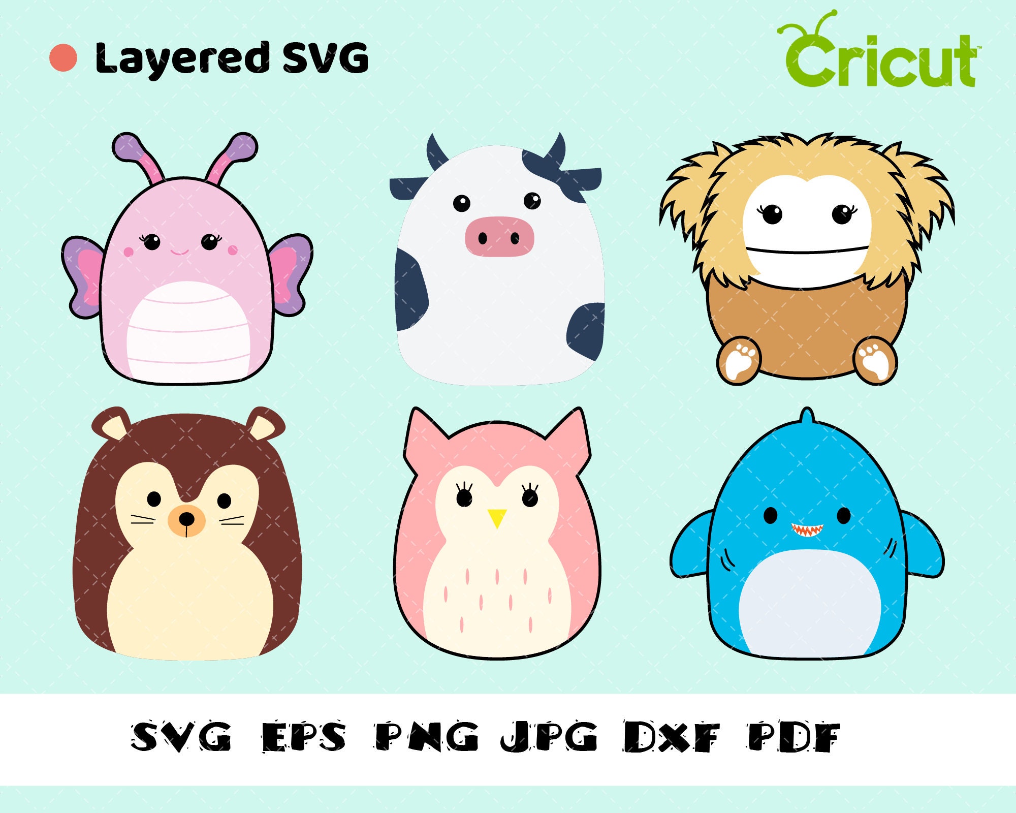 Squishmallow Pack 2 SVG Digital 