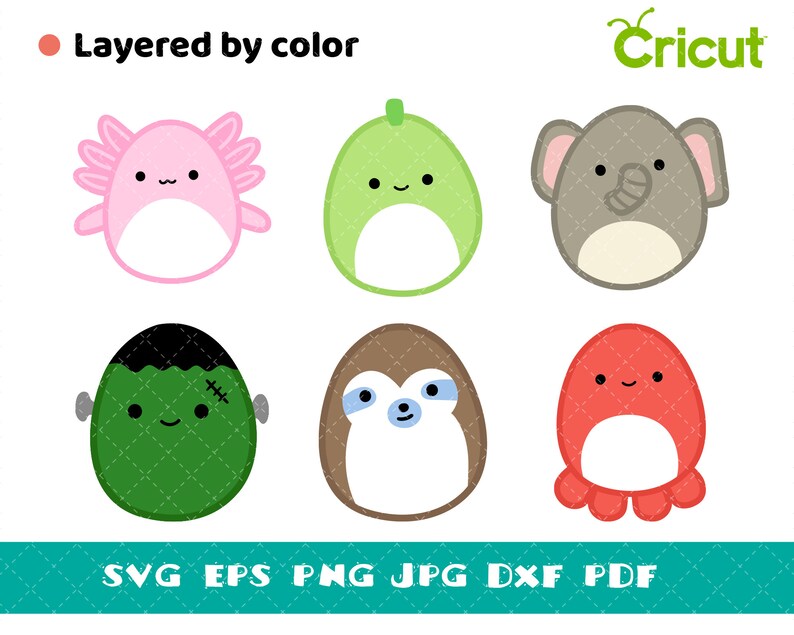 Squishmallows Pack 8 SVG Filearchie Danny Emma - Etsy