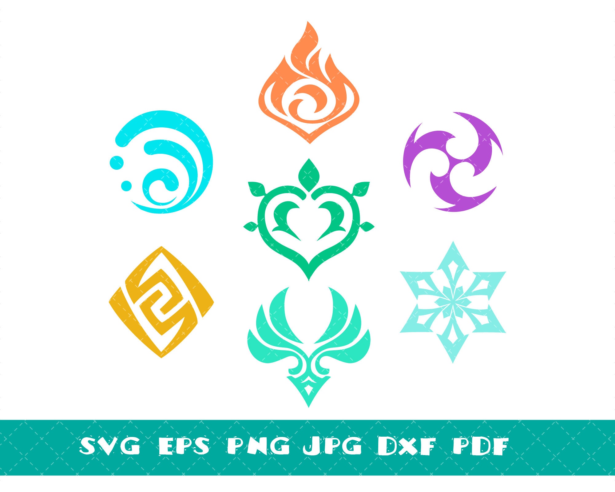 Genshin impact svg Genshin SVG PNG EPS pdf Cricut Silhouette cutting ...