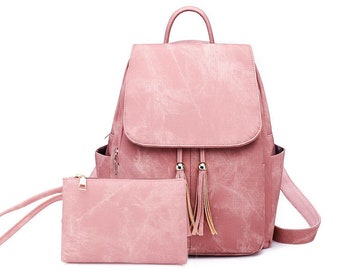 hot pink backpack purse