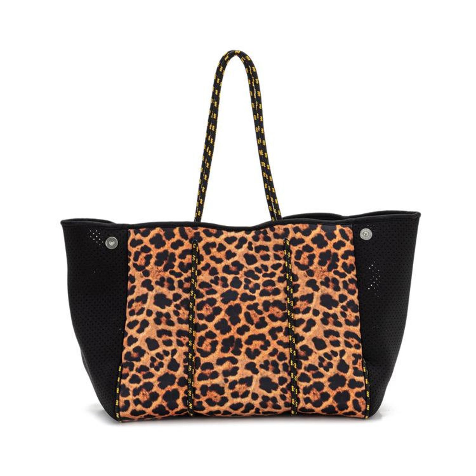 LEOPARD BAG I Neoprene Tote Bag With LEOPARD Design With Gold - Etsy