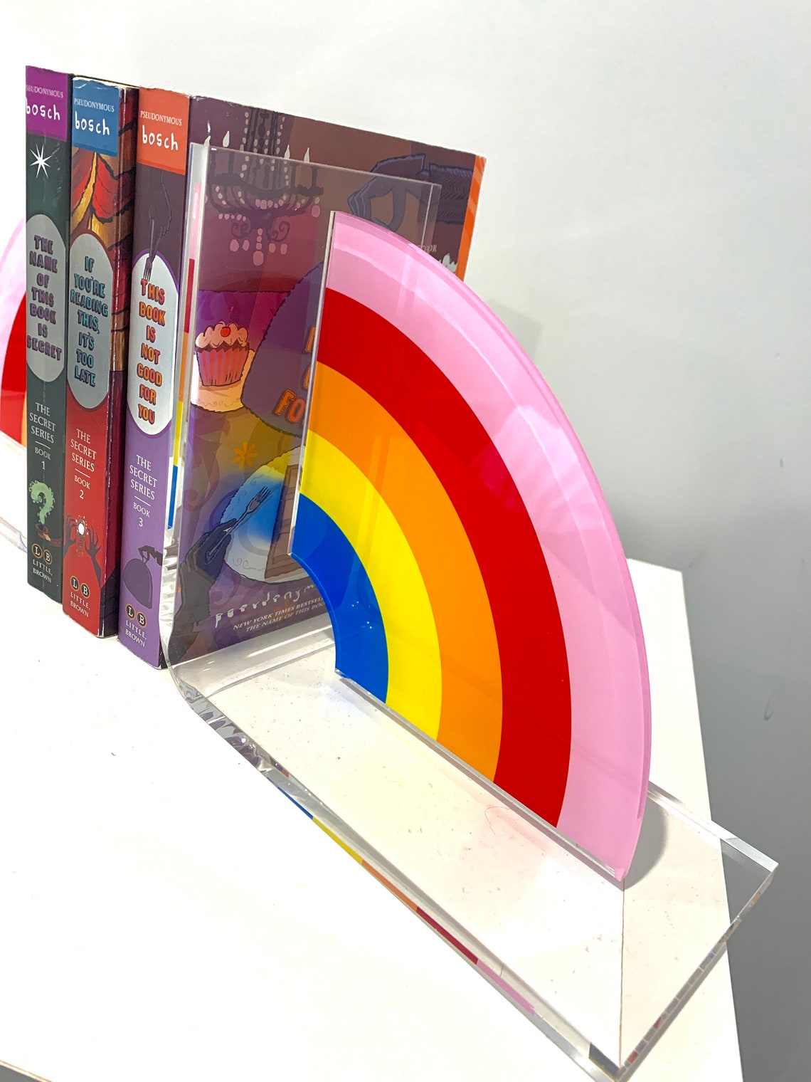 Lucite Acrylic Rainbow Bookends Etsy UK