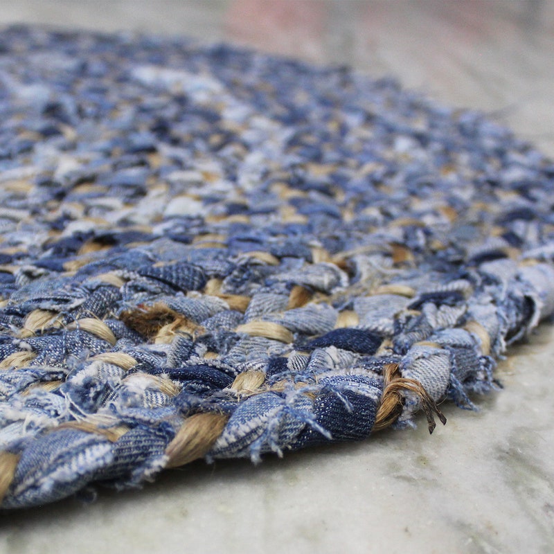 Denim Braided Rug - Etsy