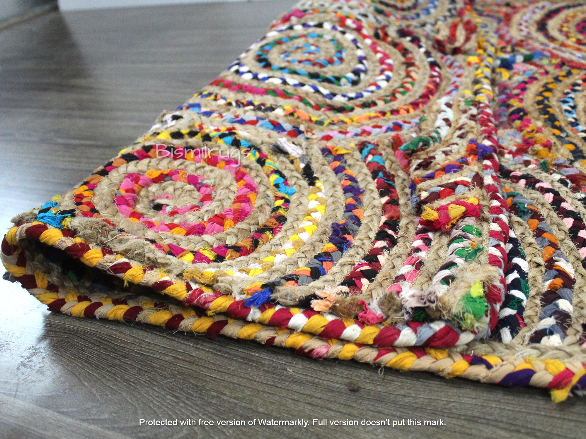Large Jute Chindi Rug Area Rag Rug Home Decor Bohemian Indian Carpet ...