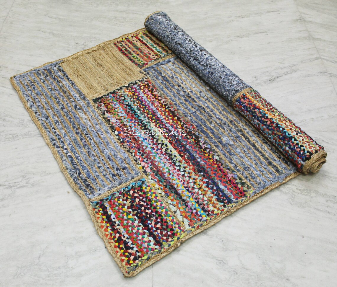 4X6 Foot Rug Area Rug Braided Rag Rug Floor Rug Rectangular Etsy UK
