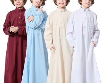 Jubbah, Jubba, Thobe, Thoab, Kaftan, Kaudura Qamees, Saudi Kids , Muslim Kids Boys Daffah Thobe Islamic Arab Kaftan Jubba Handmade Clothes